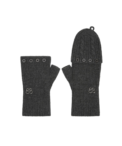 Multiway Knit Gloves [Charcoal]