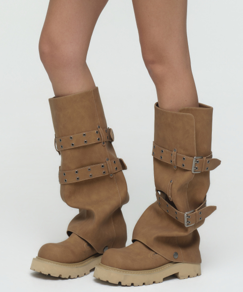 Poji Two-Way Mule Boots _Caramel Brown Forge Two-Way Mule Boots_Caramel Brown