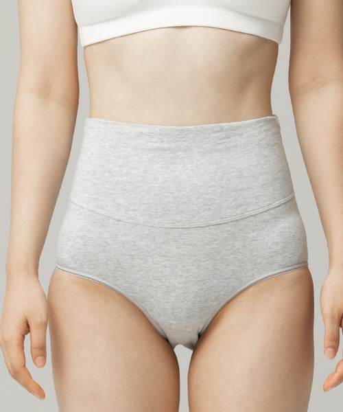 CYCLEAN - Daily Women's Cotton High-Waist Panties (Heather Gray)