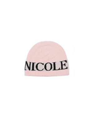 ニットキャップ・ビーニー [NICK&NICOLE] CASHMERE LETTERING JAQUARD BEANIE_ BLACK NICK&NICOLE(ニックアンドニコール)のレディース ニットキャップ