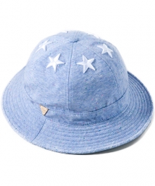 식스스타 멀티컬러 넵 스카이블루 버킷햇 Six Stars with Multi Colored nep Sky Blue Bucket Hat