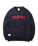 티레벨(T-LEVEL) Arch Logo Cotton Sweat Navy/Red