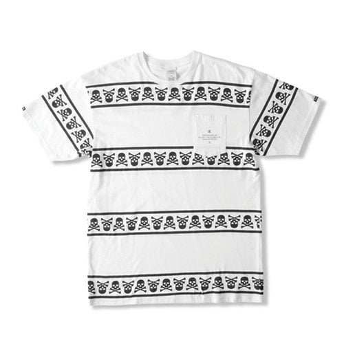 크룩스앤캐슬(CROOKS & CASTLES) Mens Knit Crew Pocket T-Shirt - Skull Squadron (White) - 60,000원 | 무신사 스토어