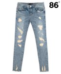 86로드(86ROAD) 1602 damage washing destroyed jeans / 슬림핏