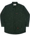 Oversize Tile Check Shirts - Deep Green