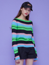 multi stripe knit