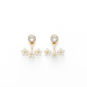 리타모니카(RITA MONICA) White Blossom 2 Way Seed Earrings [Silver Post]