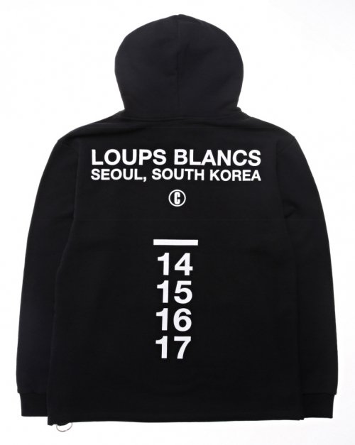 루블랑(LOUPS BLANCS) 사이드 지퍼 후드 티셔츠 블랙 - 15,600원 | 무신사 스토어