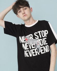 NEVER Graphic T-shirts (BLACK)
