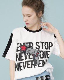 NEVER Graphic T-shirts (WHITE)