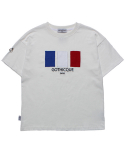 고디크(GOTHICQUE) 프랑스 패치워크 티셔츠 화이트