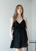 멜팅글로우(MELTINGLOW) Black butterfly mini dress