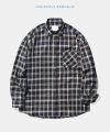 Layla endless love navy&ivory check shirt  S8