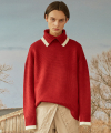 Slit Turtleneck Sweater(RED)