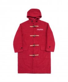 Patch Work Duffle Coat - Red