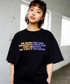 2 COLORED LETTERING T-SHIRTS_BLACK