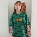토이에스트(TOIEST) TOKYO 그린 ST 티셔츠 배색 베이지