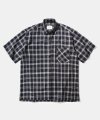Layla endless love navy&ivory check 1/2 shirt S20
