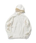 오제(OJEH) Reflected-logo nylon hoodie - Cream