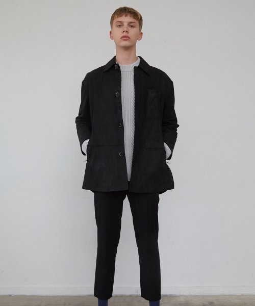 뮤게(MUGUET) Premium Line/ BUTTON LEATHER JACKET (BLACK) - 335,400원 | 무신사 스토어