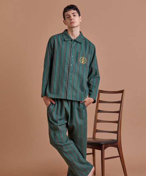 아템포(ATEMPO) 코튼 파자마 (Green_Men) - 127,000원 | 무신사 스토어