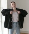[UNISEX] Overfit big pocket cotton jacket _ black