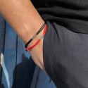 러쉬오프(RUSH OFF) Unisex Red & Black Casual Knot Bracelet 2 Set / 레드&블랙 캐주얼 매듭 팔찌 2세트