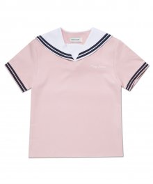 (W) Firstcake Half Shirts - Pink