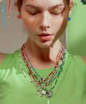 봉보(BONBEAU) 7color 비즈 레이어드 목걸이 Color beads Layered Necklace