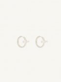 월간(WOLGAN) Crossed Ring Earrings [Silver]