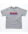 30수 캠퍼 레터링 박스핏 반팔 티셔츠 (회색)