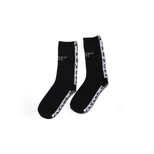 라이프워크(LIFEWORK) 유니) 뒷면 세로 스트라이프 크루 삭스_BLACK - 9,900원 | 무신사 스토어