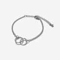 러쉬오프(RUSH OFF) Surgical Steel Double Circle Pendant Chain Bracelet / 더블써클 펜던트 체인 팔찌-발찌