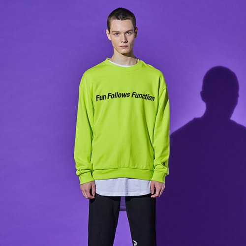 에프에프에프(FUN FOLLOWS FUNCTION) 공용 앞판그래픽 스웨트 맨투맨_YELLOW - 53,910원 | 무신사 스토어