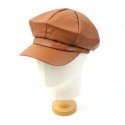 유니버셜 케미스트리(UNIVERSAL CHEMISTRY) Leather Brown Newsboy Cap 뉴스보이캡