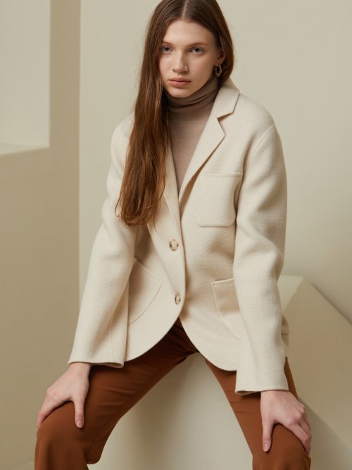 룩캐스트(LOOKAST) IVORY SINGLE HANDMADE JACKET - 248,000원 | 무신사 스토어