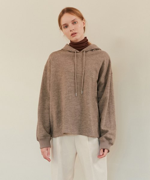 어몽(AMONG) A BASIC WOOL HOODIE_BEIGE - 96,850원 | 무신사 스토어