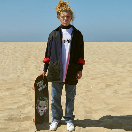 에프엠9102(FM91.02) SK8TE JACKET navy - 280,000원 | 무신사 스토어