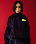 씨오엠이(COME) [UNISEX] Tie-Dye Faux-Shearlng Pullover (Purple)