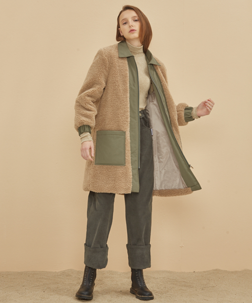 마나비스세븐(MANAVIS7) PUR PADDING COAT JACKET BEIGE - 129,600원 | 무신사 스토어