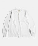 브론슨(BRONSON) Vintage Long Sleeve Henley Shirt White