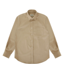 벨리프(BELLIEF) Gaberdine cotton classic fit shirt (Beige)
