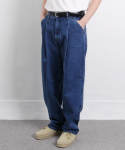 제로(XERO) Deep One Tuck Denim Pants [Mid Blue]