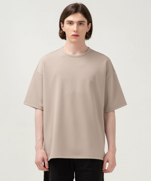 Musinsa Costume O Clock Essential Oversized Short Sleeve T Shirt Beige