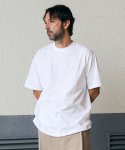 이에스엔(ESN) 프리미엄 싱글 세미오버 핏 티셔츠 화이트