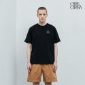 크리스크리스티(CHRIS CHRISTY) 원형 아트웍 프린트 반팔 티셔츠 - BLACK