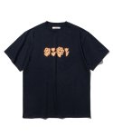 로씨로씨(ROCCI ROCCI) Flower drawing Over fit T-shirt [NAVY]