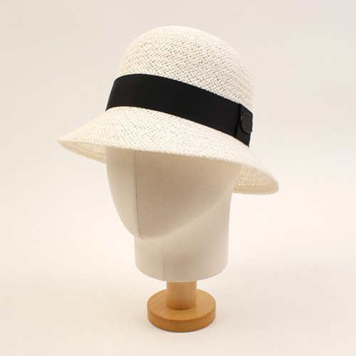 UNIVERSAL CHEMISTRY - Cool White Cloche Hat BK Summer Fedora