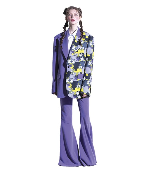 Purple flare pants