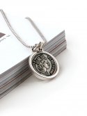 쇼브오프(SHOVEOFF) SVN-157 AntiqueSilver Coin Round Necklace